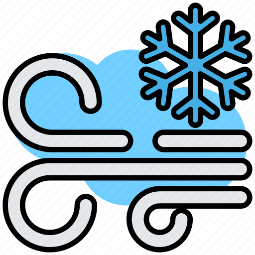 Winter, wind, snow, cold, breeze, weather icon - Download on Iconfinder