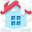 winter, house, snow, window 
