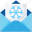 winter, card, letter, envelope, snow 