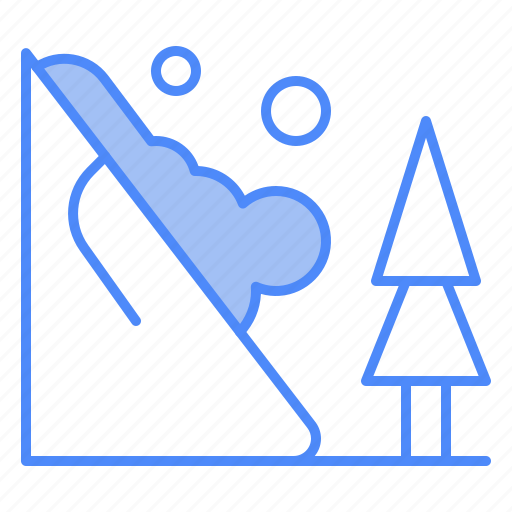 Avalanche, tree, natural, disaster, snowing, falling icon - Download on Iconfinder