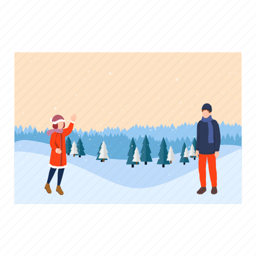 Couple, winter, season, enjoying, travel icon - Download on Iconfinder