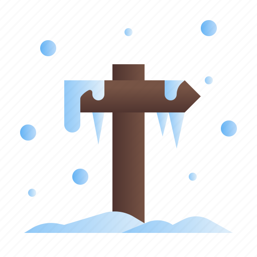 Direction, arrow, winter, wood icon - Download on Iconfinder
