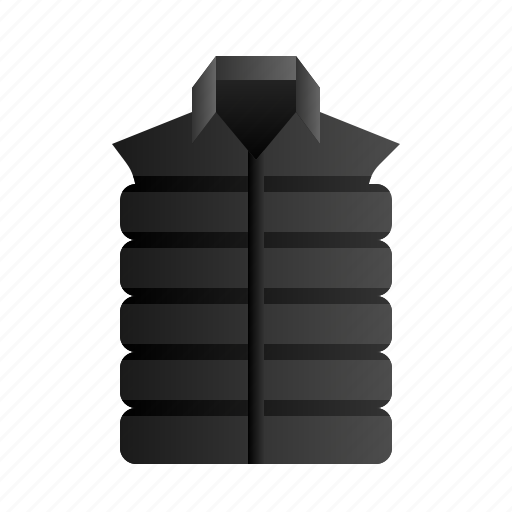 Puffer coat, vest, vest coat, winter clothes icon - Download on Iconfinder