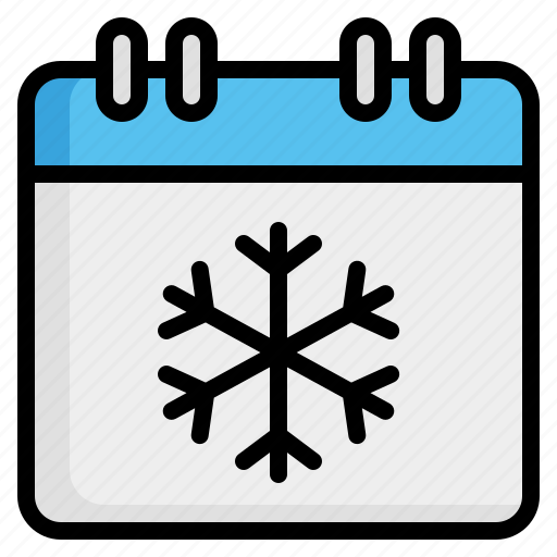 Calendar, winter, snowflake, date, season icon - Download on Iconfinder