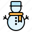 snowman, winter, snow, decoration, character 
