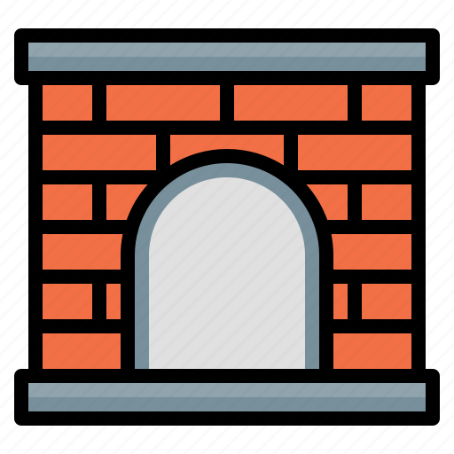 Fireplace, fire, hot, warm, winter icon - Download on Iconfinder