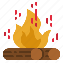campfire, bonfire, fire, flame, wood