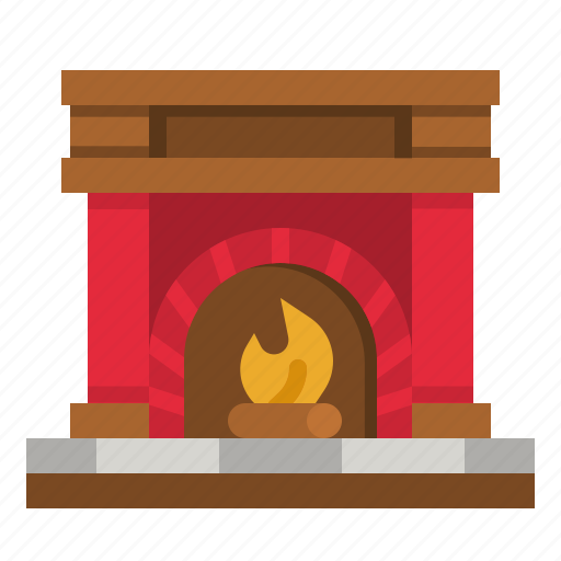 Fireplace, winter, chimney, warm, fire icon - Download on Iconfinder