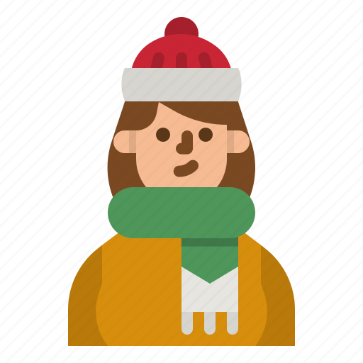 Teen, woman, winter, user, avatar icon - Download on Iconfinder