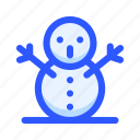 snowman, snow, winter, cold, ice, holiday