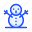 snowman, snow, winter, cold, ice, holiday 