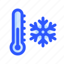 thermometer, temperature, cold, snow, snowflake, winter