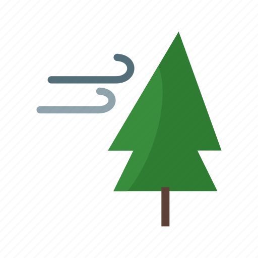 Bent, grass, green, tree, trees, weather, wind icon - Download on Iconfinder