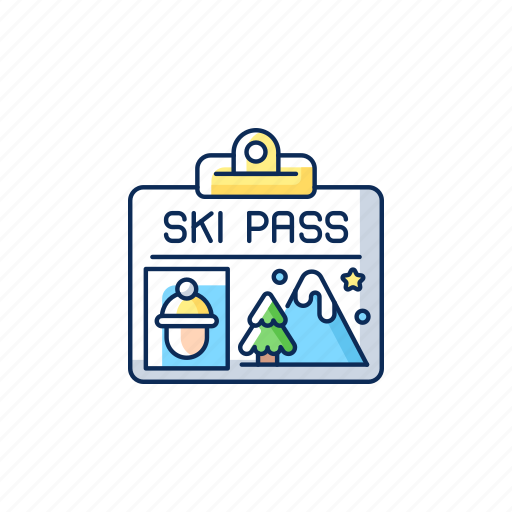 Ski, pass, card, badge icon - Download on Iconfinder
