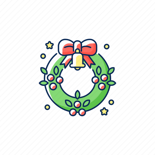 Christmas, wreath, ribbon, decoration icon - Download on Iconfinder