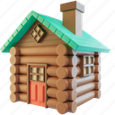 log cabin, log, house, home, building 