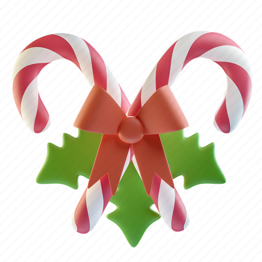 Candy, candy cane, peppermint, winter, christmas, holiday, decoration 3D illustration - Download on Iconfinder