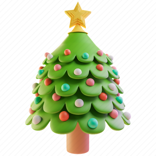 Christmas, tree, celebration, decoration, winter, xmas, ornament 3D illustration - Download on Iconfinder