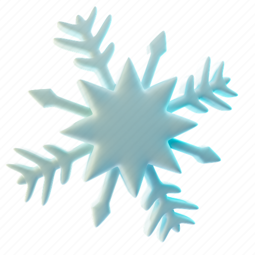 Snowflake, winter, decoration, cold, weather, ice, christmas 3D illustration - Download on Iconfinder