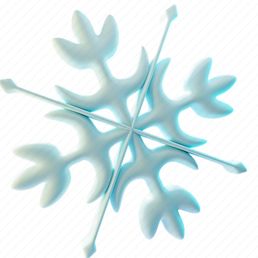 Snowflake, winter, cold, weather, ice, christmas, snow 3D illustration - Download on Iconfinder