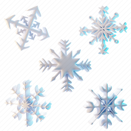 Snowflakes, snow, blizzard, weather, forecast, winter, cold 3D illustration - Download on Iconfinder