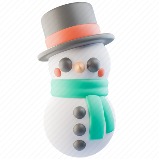 Snowman, frosty, winter, snow, weather, holiday, decoration 3D illustration - Download on Iconfinder