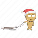 sled, sleigh, sledge, christmas, sledding, santa