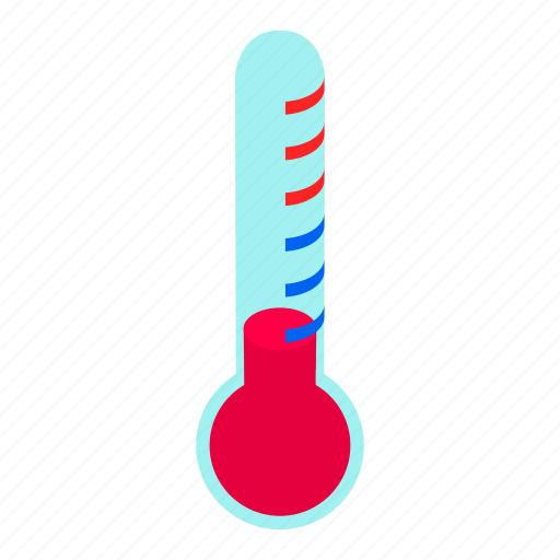 Cold, heat, hot, instrument, isometric, temperature, thermometer icon - Download on Iconfinder