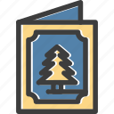 card, christmas, decoration, tree