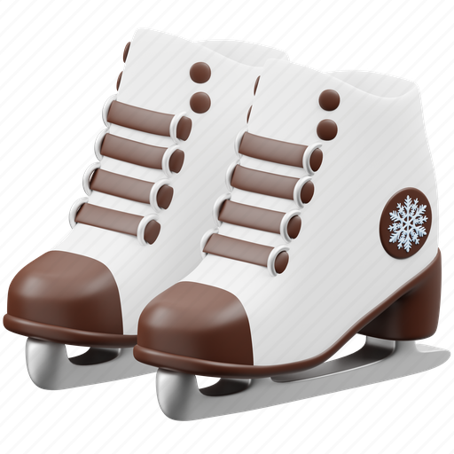 Ice skate, shoes, sport, ice, winter, christmas, fashion 3D illustration - Download on Iconfinder