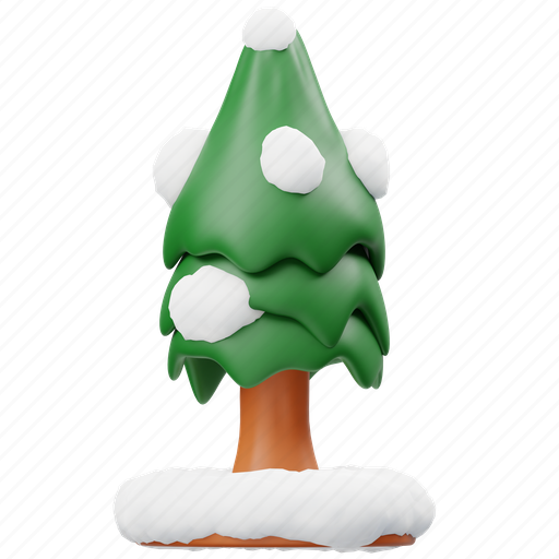Pine tree, winter, christmas, xmas, decoration, ornament, holiday 3D illustration - Download on Iconfinder
