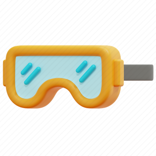 Goggle, protective, winter, sport, equipment, ski, glasses 3D illustration - Download on Iconfinder