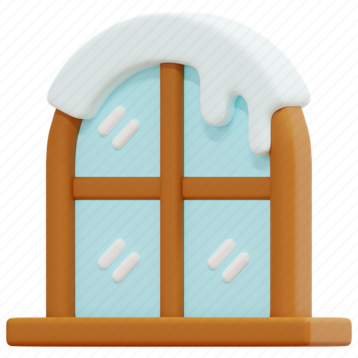 Window, snow, frost, winter, snowing, christmas, cold 3D illustration - Download on Iconfinder