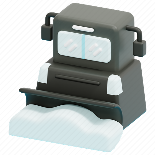 Truck, snow, winter, transportation, vehicle, automobile, transport 3D illustration - Download on Iconfinder