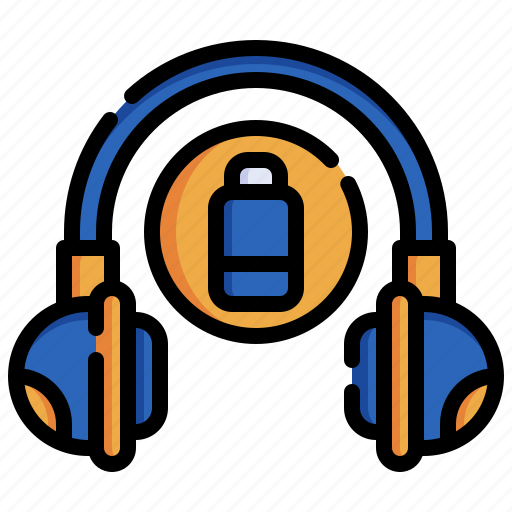 Low, battery, chargingheadphoneswirelessmusic icon - Download on Iconfinder