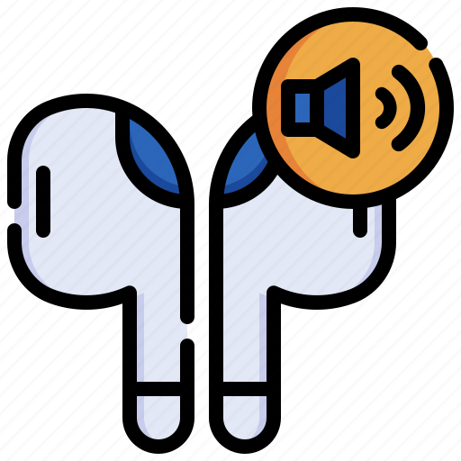 Volume, earbud, music, multimedia, technology icon - Download on Iconfinder