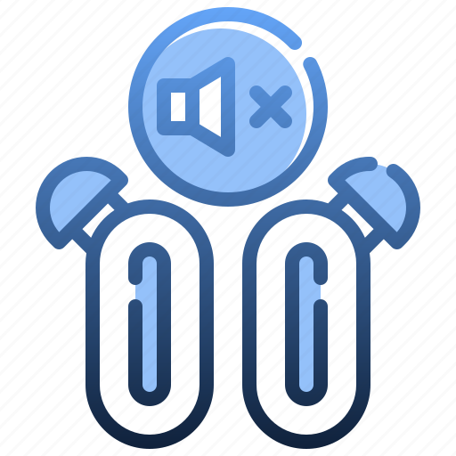 Mute, earphone, device, earbuds, sound, wireless icon - Download on Iconfinder
