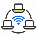 communication, laptop, network, notebook, signal, wifi, wireless