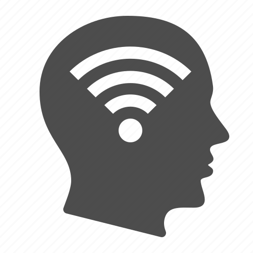 Head, human, thinking, wifi, wireless icon - Download on Iconfinder