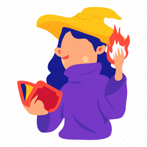 Witch, magic, wizards, stickers, sticker illustration - Download on Iconfinder