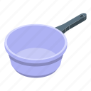 home, wok, pan, isometric