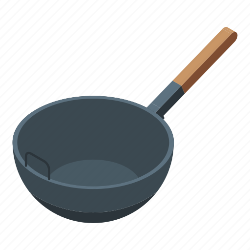 Stir, fry, isometric icon - Download on Iconfinder