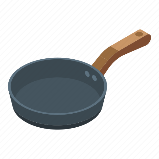 Frying, pan, isometric icon - Download on Iconfinder