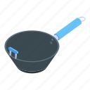 traditional, wok, pan, isometric