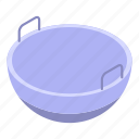 wok, food, pan, isometric