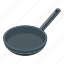 cuisine, wok, pan, isometric 