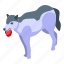wolf, meat, isometric 