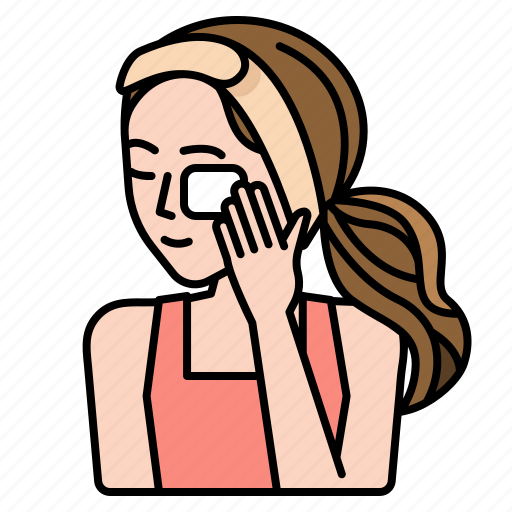 Woman, beauty, cleanser, makeup, remover, eye, cleansing icon - Download on Iconfinder