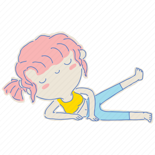 Woman, exercise, yoga, sport, art, doodle, cartoon icon - Download on Iconfinder