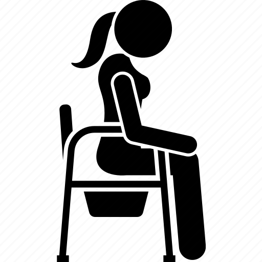 Chair, commode, female, sitting, woman icon - Download on Iconfinder